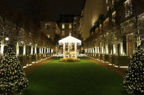 Courtyard by night