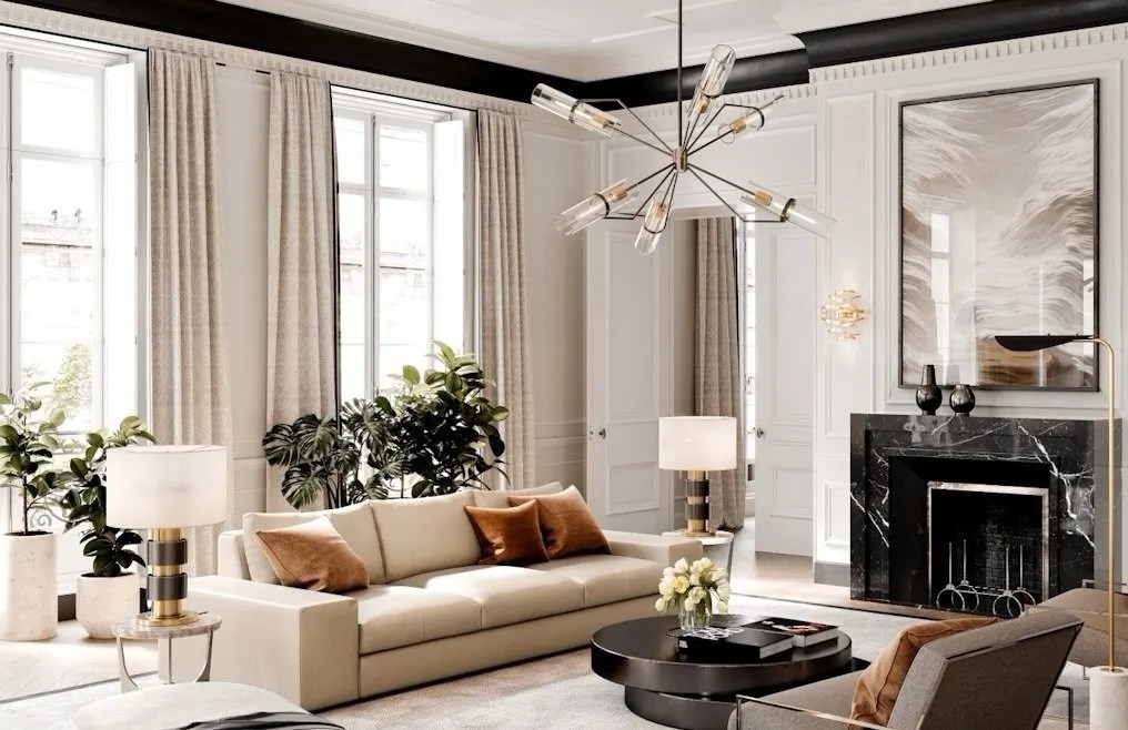brass chandelier